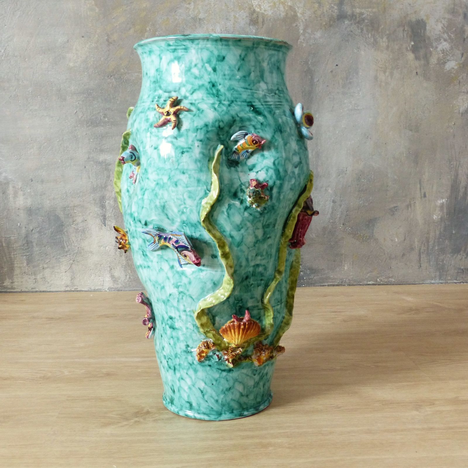 Ceramic Vase From Vietri Scotto. Italy 1950   1959. photo vinterior