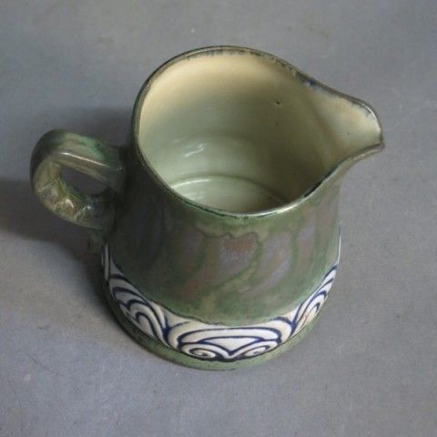 Art Nouveau. Ceramic Milk Jug. Quimper France 1900   1920. photo Home Decor