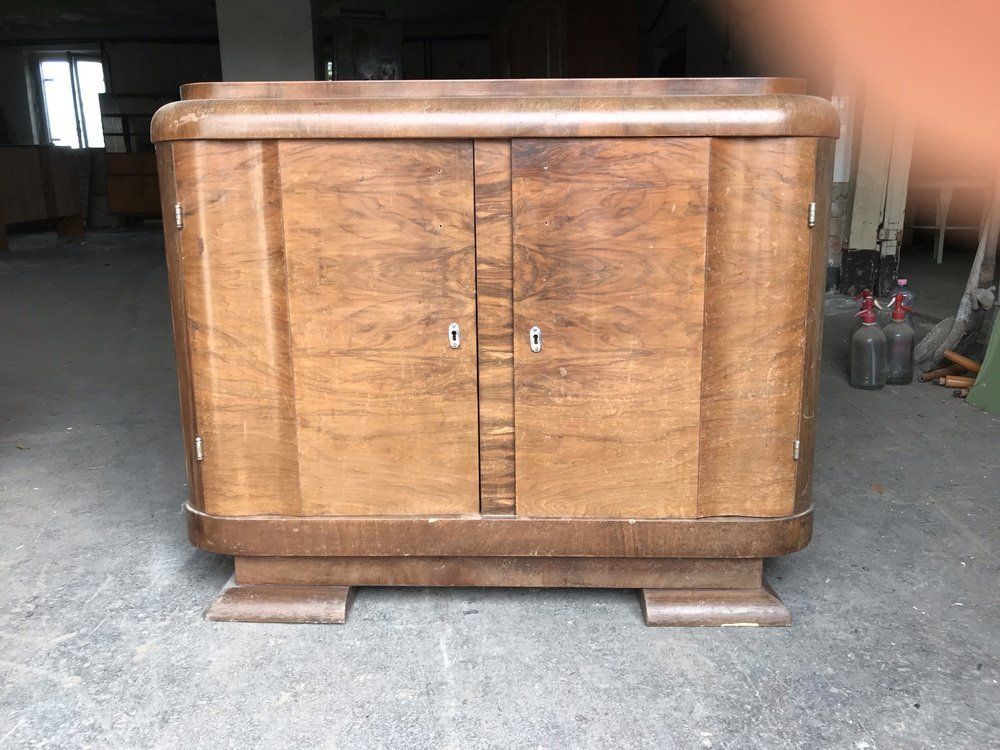 Hungarian Art Deco Wooden Dresser 1940s photo for sale