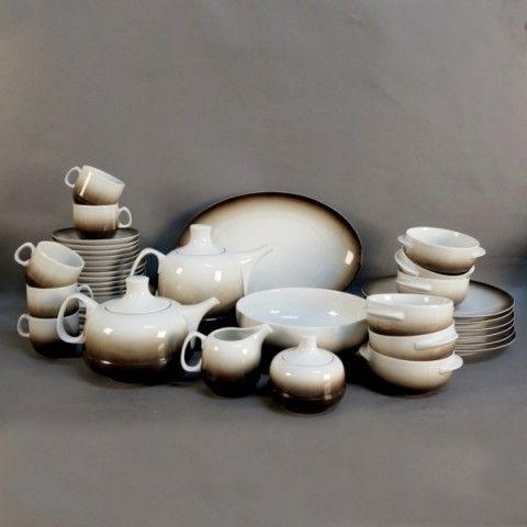 Porcelain Coffee Service For Six Persons Scherzer Bavaria 1970   1975 photo furniture