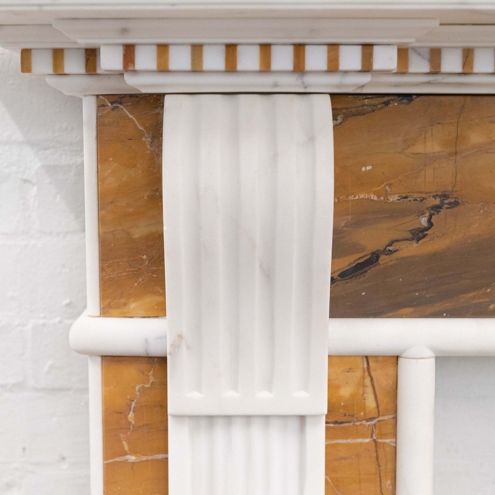 Impressive Georgian Style Statuary & Sienna Marble Chimneypiece photo 12000.0