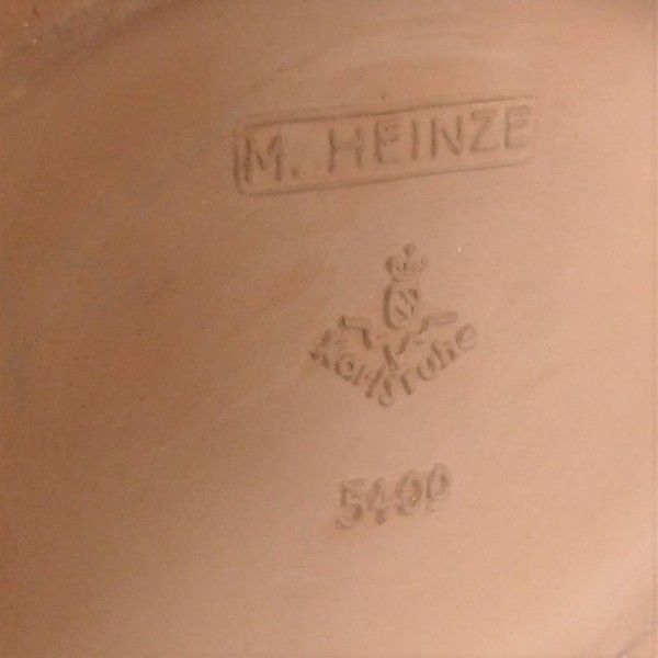Ceramic Angel Figure From The Karlsruher Majolika By Heinze. 1942 photo vinterior