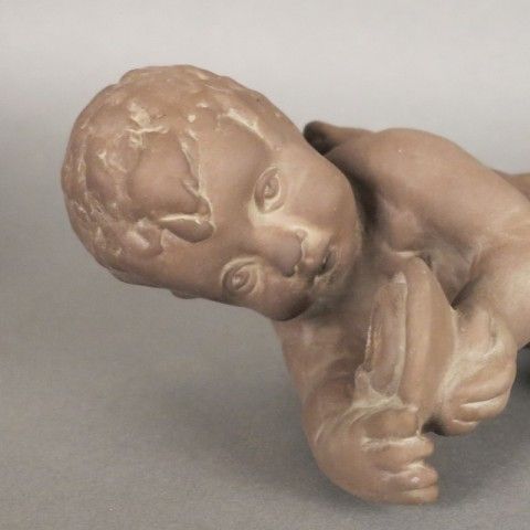 Ceramic Angel For The Wall From The Karlsruher Majolika. 1950   1960 photo 64.0