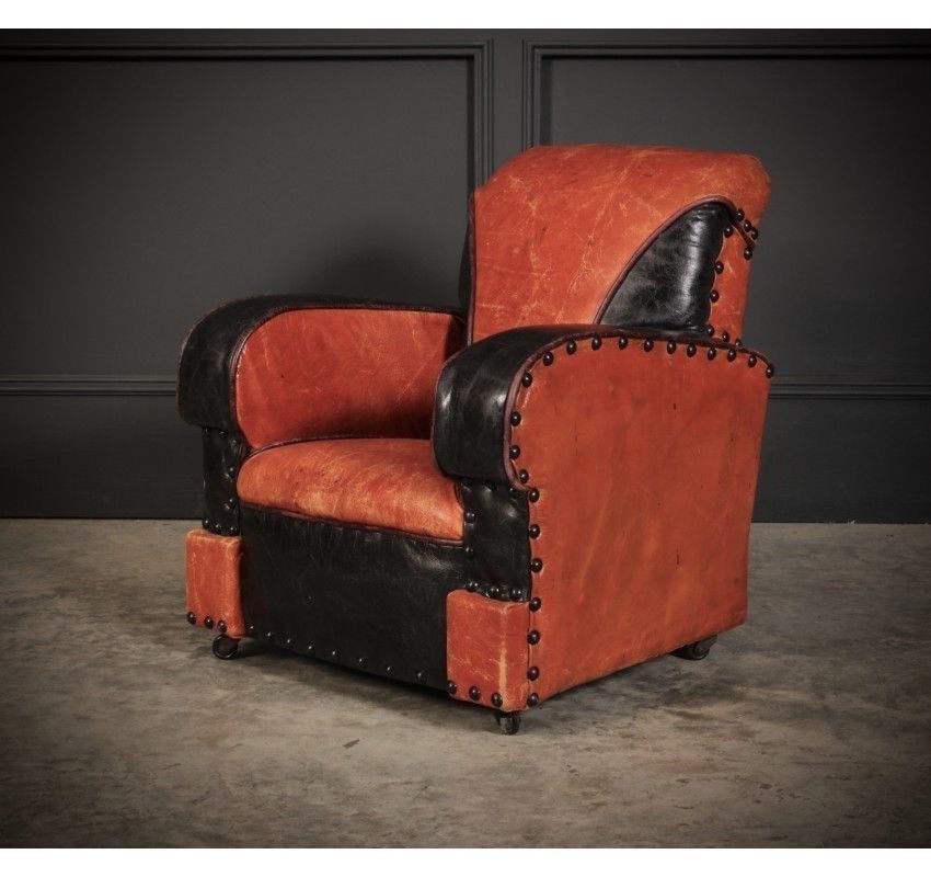 Rare Art Deco Style Leather Childs Club Chair photo Furniture