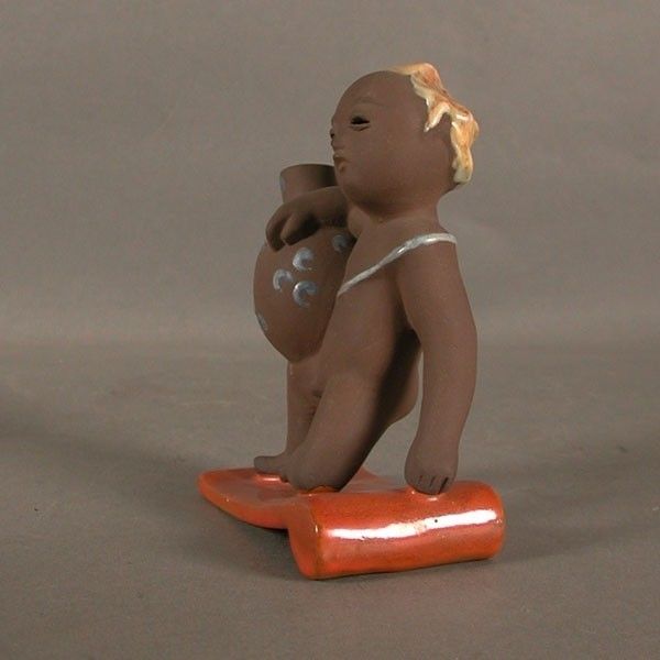 Pottery Figure. Majolika Karlsruhe. Pfeiffer. 1930. photo Art