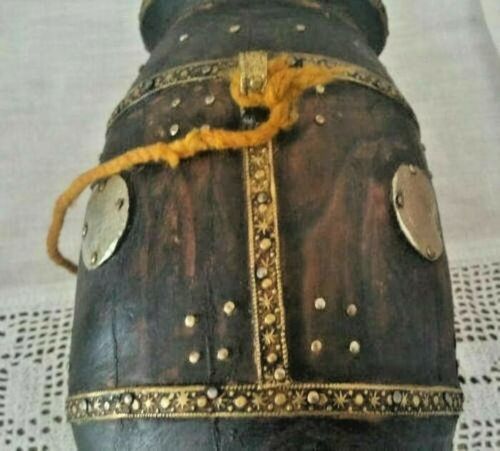 Antique Ottoman Empire Wooden Powder Keg photo for sale