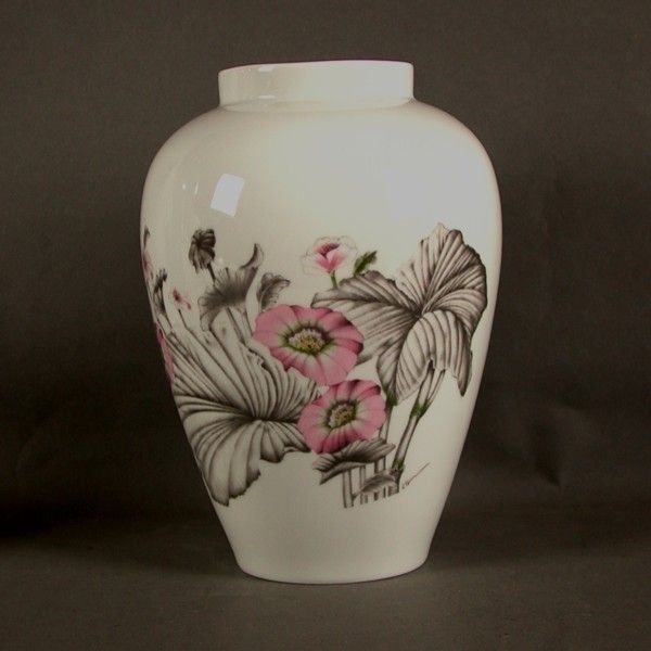 Rosenthal. Big Porcelain Vase With Floral Design.