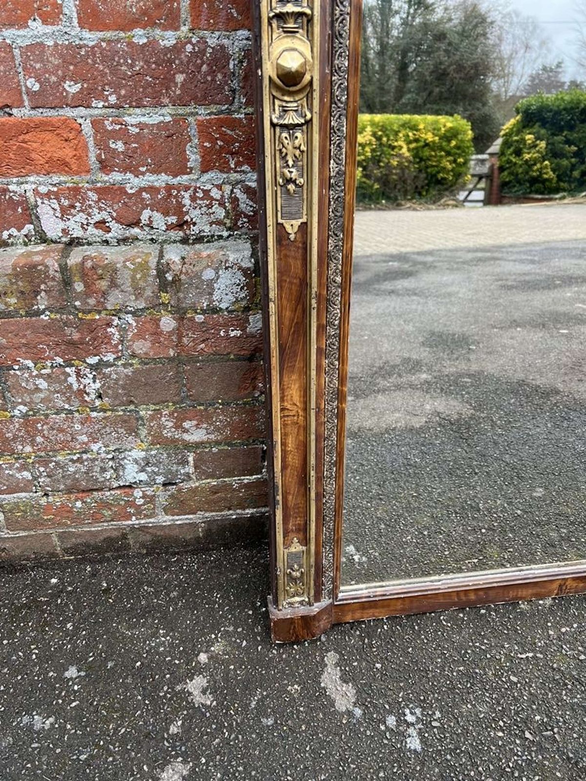 A Delightful Large Antique French 19th Century Gilt And Painted Mirror photo furniture