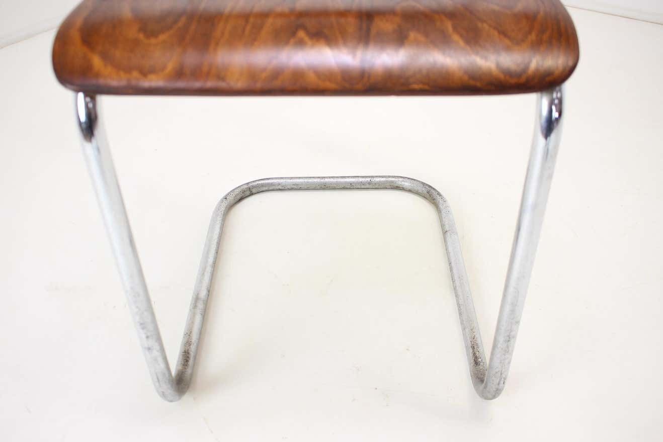 photo furniture Restored Bauhaus Chrome Chair By Rudolf Vichr Prag, 1930s