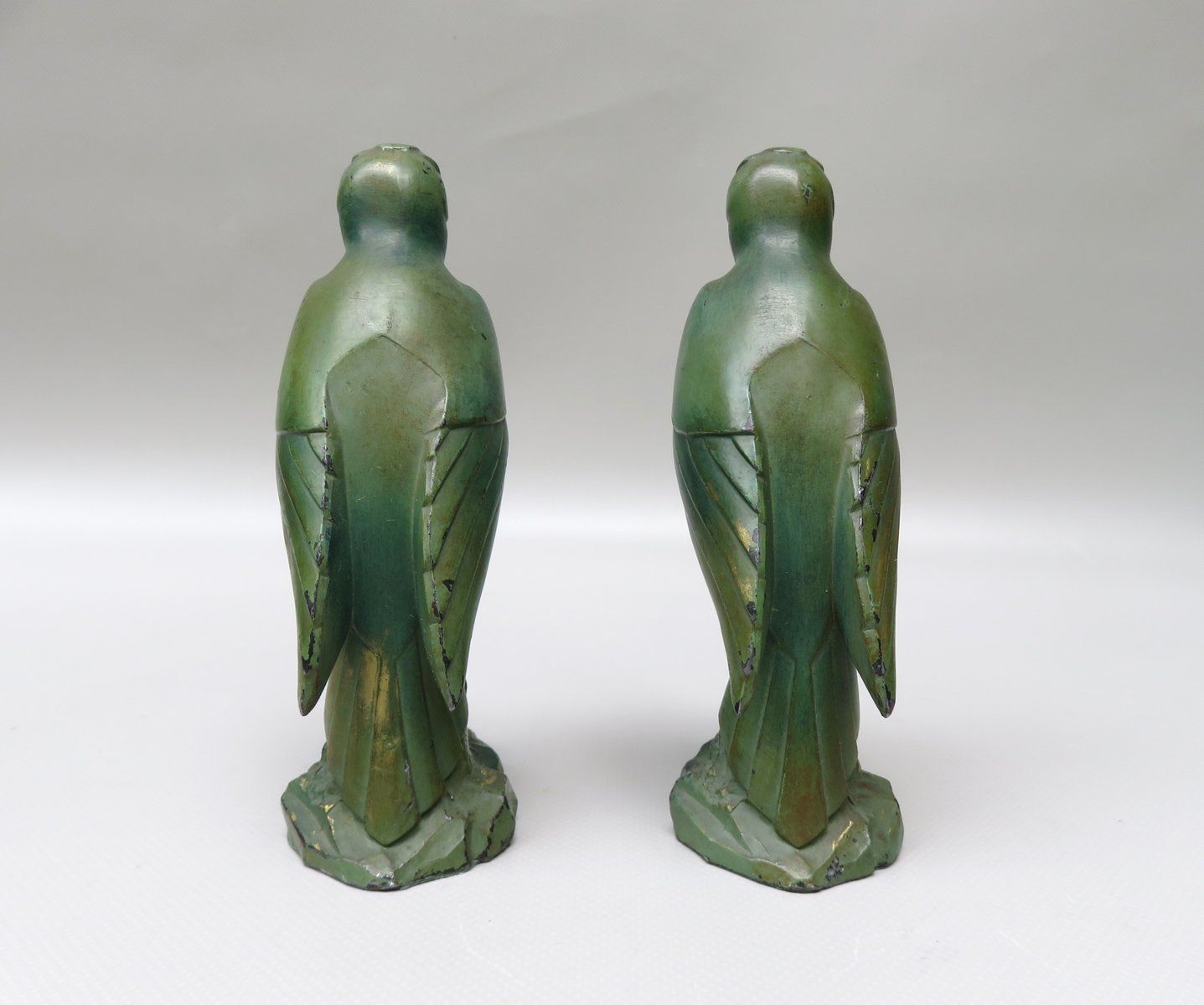Art Deco Woodpecker Bookrests France Set Of 2 photo for sale