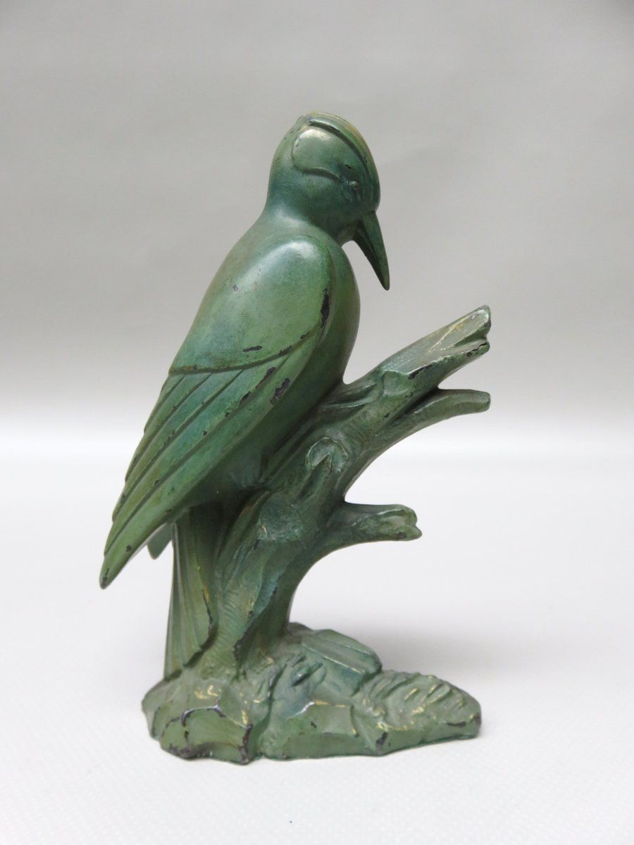 Art Deco Woodpecker Bookrests France Set Of 2 photo 1127.1