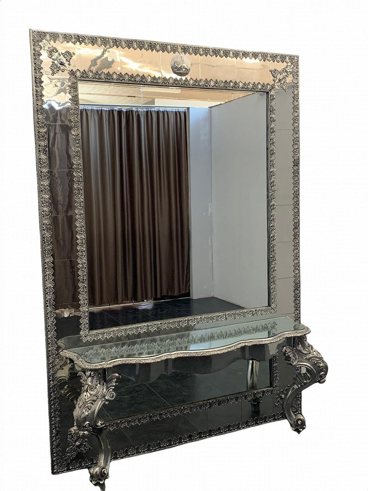 Mirror And Console Table By Piero Figura For Atena Peltri, 1980s