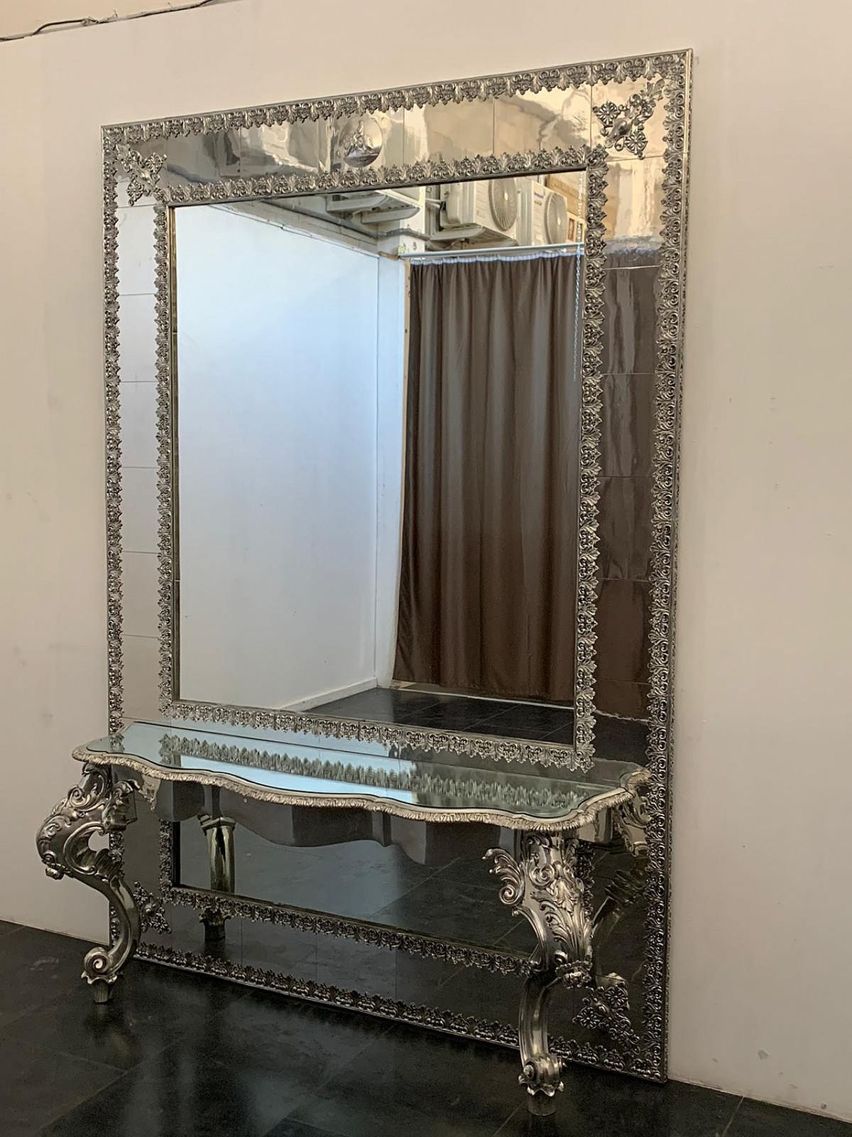 Mirror And Console Table By Piero Figura For Atena Peltri, 1980s photo for sale
