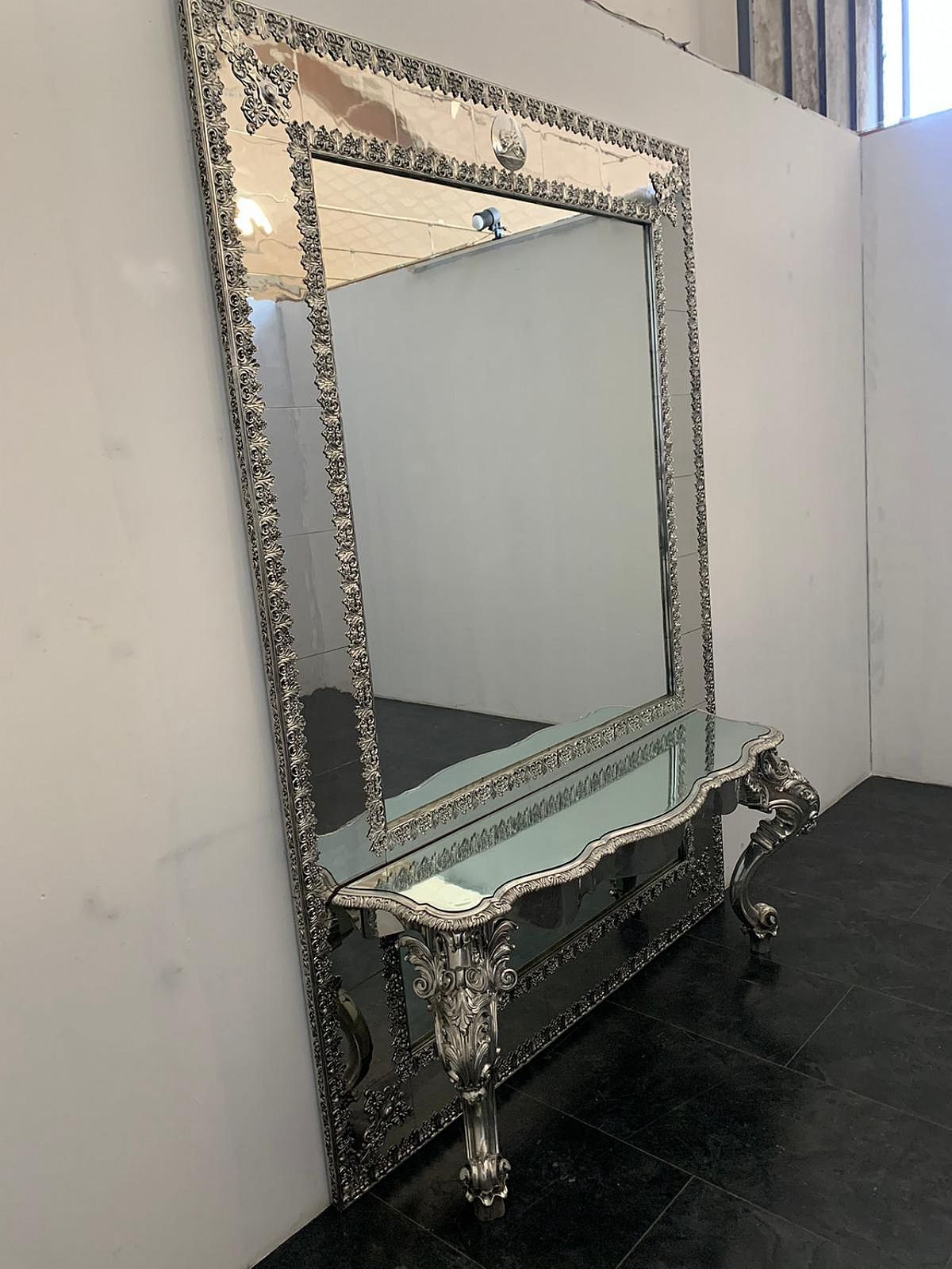 Mirror And Console Table By Piero Figura For Atena Peltri, 1980s photo Furniture