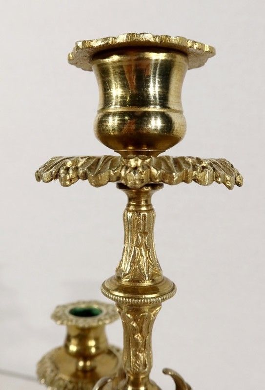 Pair Of Candelabra With 6 Lights In Bronze   Late 19th Century photo 1014.55