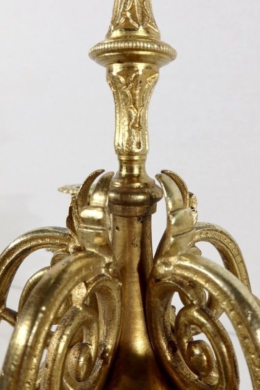 Pair Of Candelabra With 6 Lights In Bronze   Late 19th Century photo vinterior