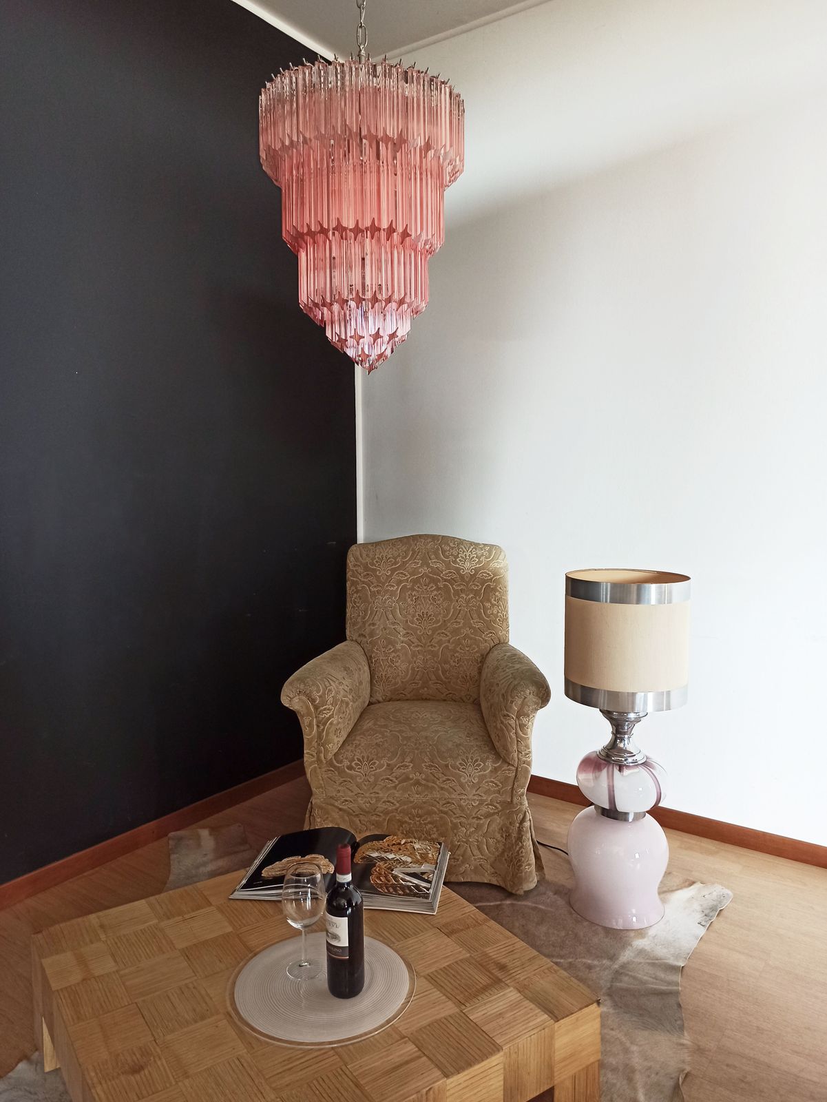 photo vinterior Murano Glass Chandelier    112 Pink Quadriedri