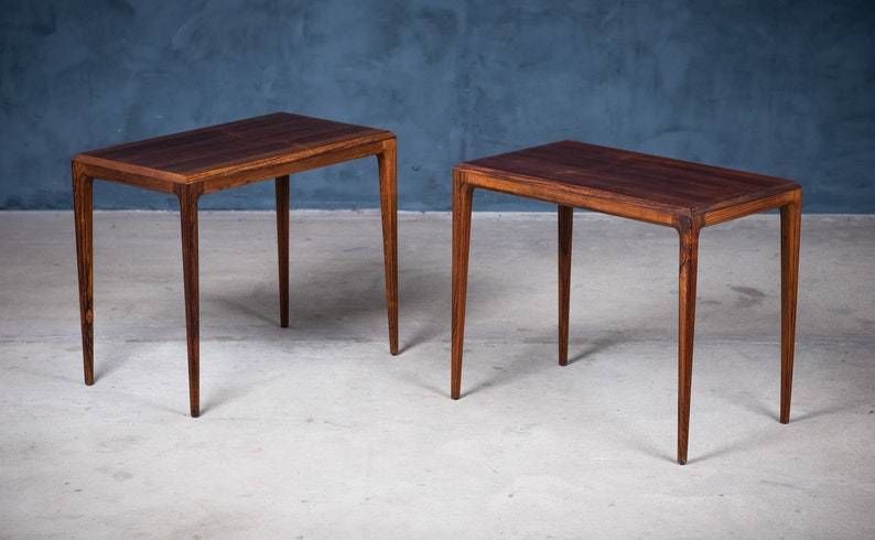 Pair Of Rosewood Side Tables By Johannes Andersen
