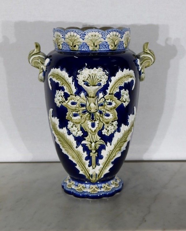 Important Earthenware Vase, Faïencerie De Fives Lille   Early 20th Century photo furniture