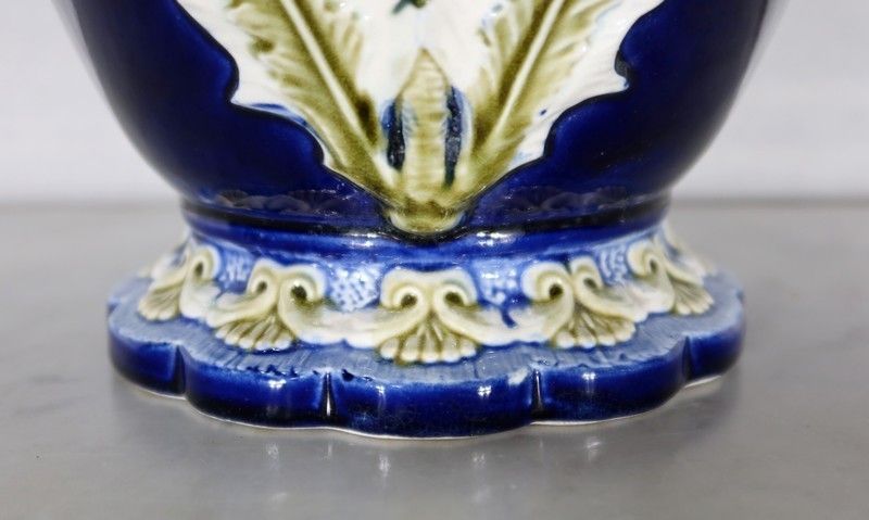Home Decor Important Earthenware Vase, Faïencerie De Fives Lille   Early 20th Century photo
