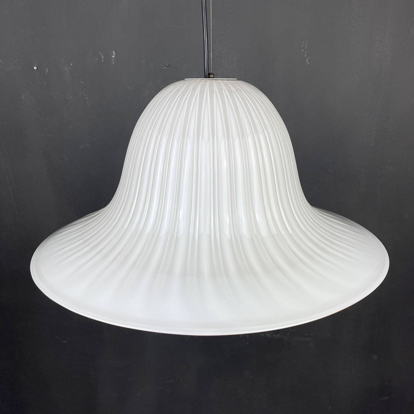 Vintage Murano Hanging Lamp Tulip Italy 1970s Italian Mid Century Lighting Retro Home Decor photo 376.0