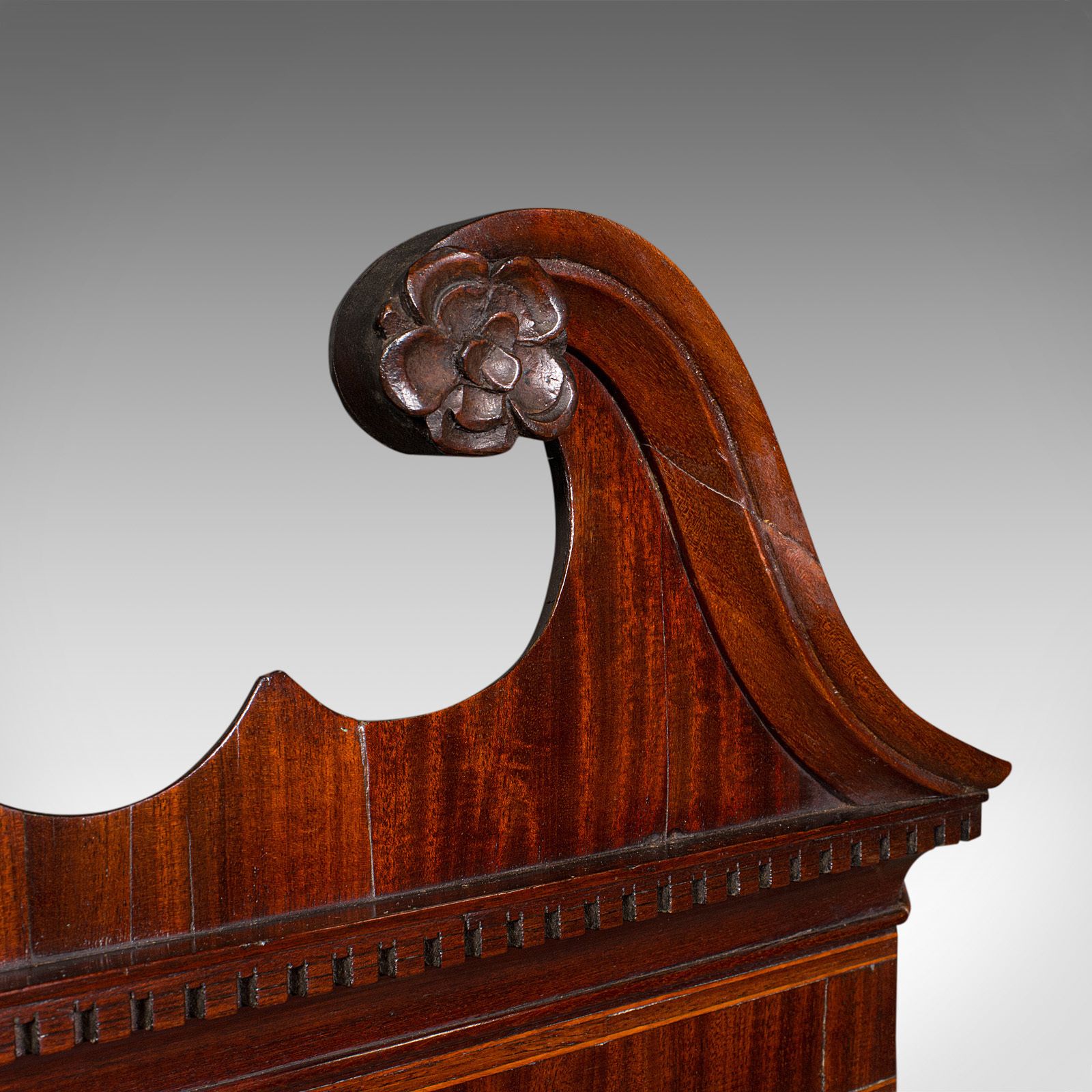 Antique Corner Cabinet, English, Flame Mahogany, C.1760 photo for sale