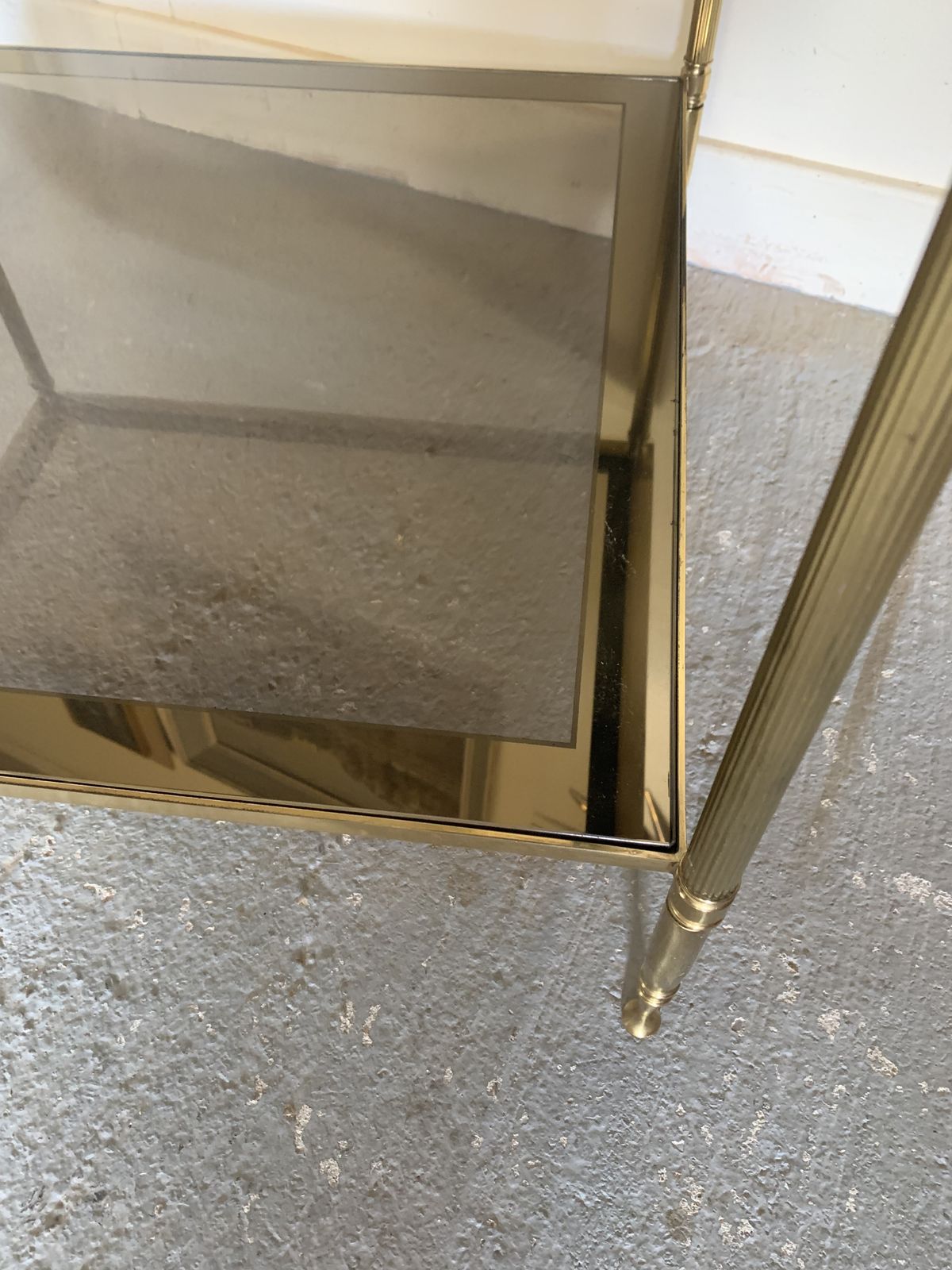 Hollywood Regency Brass Ad Glass Italian Coffee Table photo Furniture