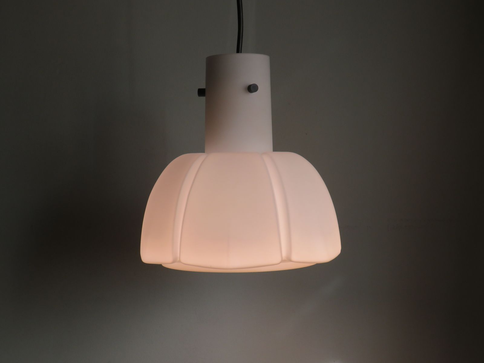 Pendant, White Opaline, Glashütte Limburg, Germany 1960s photo for sale