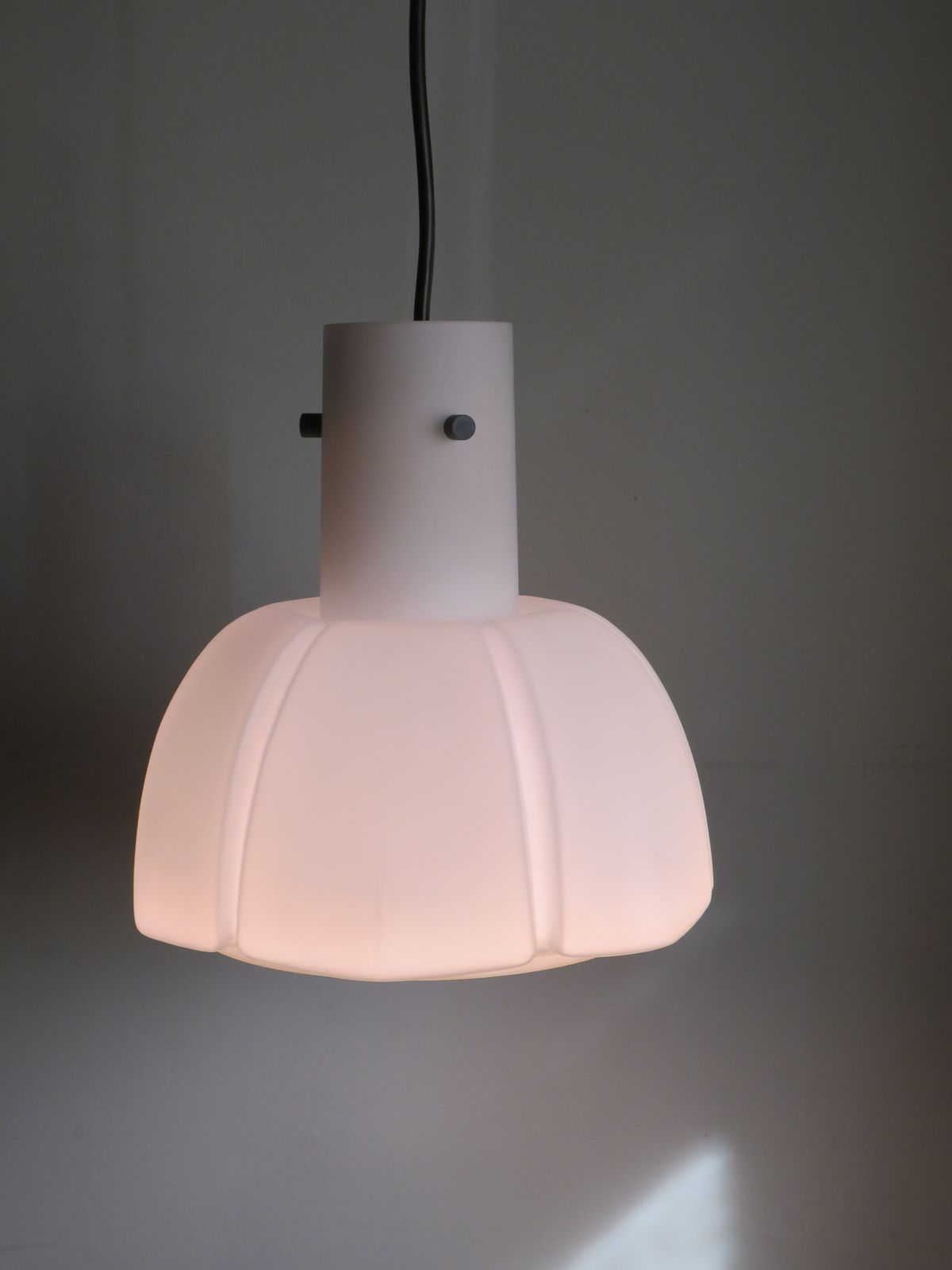 Pendant, White Opaline, Glashütte Limburg, Germany 1960s