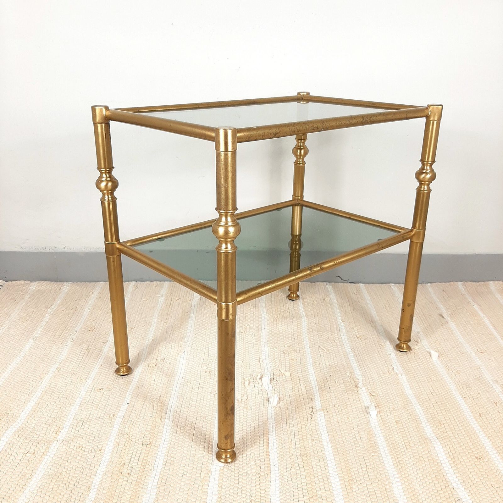 Vintage Coffee Table Italy '70s Retro Decor Mid Century Drink Table Retro Serving Table Art Deco Smoked Glass & Brass Table photo 420.0