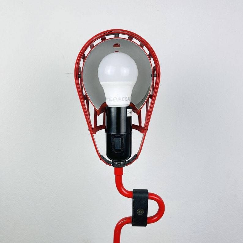 Mid Century Red Desk Lamp Igloo By Tommaso Cimini For Lumina Italy 1980s photo buy