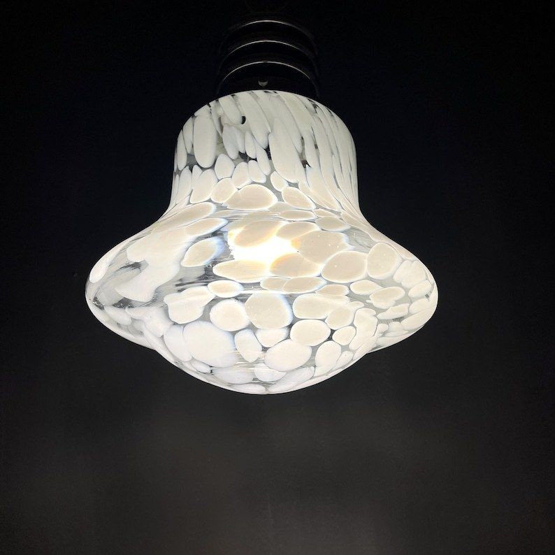 Mid Century White Murano Pendant Lamp Designed By Carlo Nason For Mazzega Italy 1960s Space Age Atomic photo buy