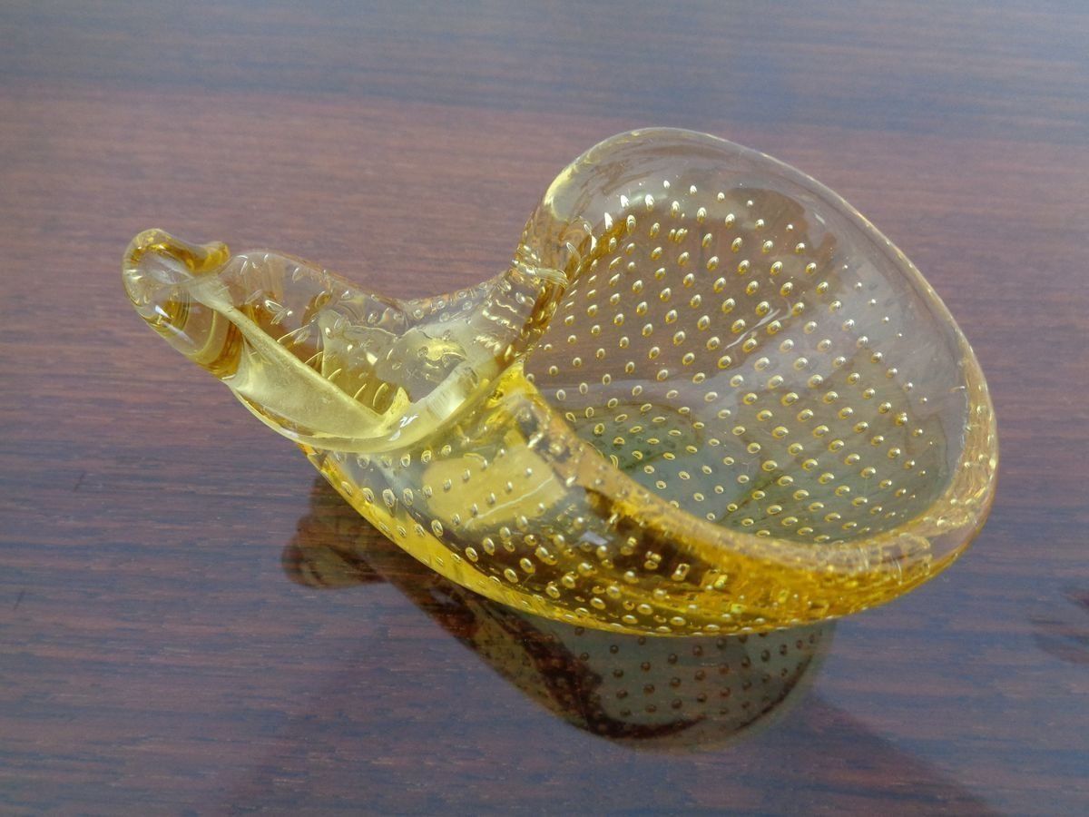 Italian Murano Glass Shell By Archimede Seguso For Murano, 1960s photo Home Decor