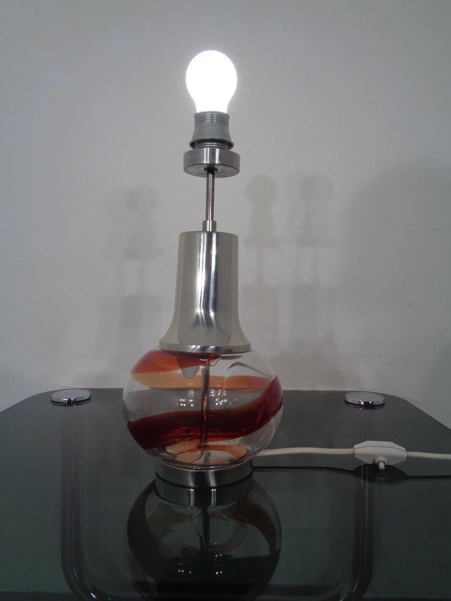 Italian Glass Floor Lamp, 1970s photo Lighting