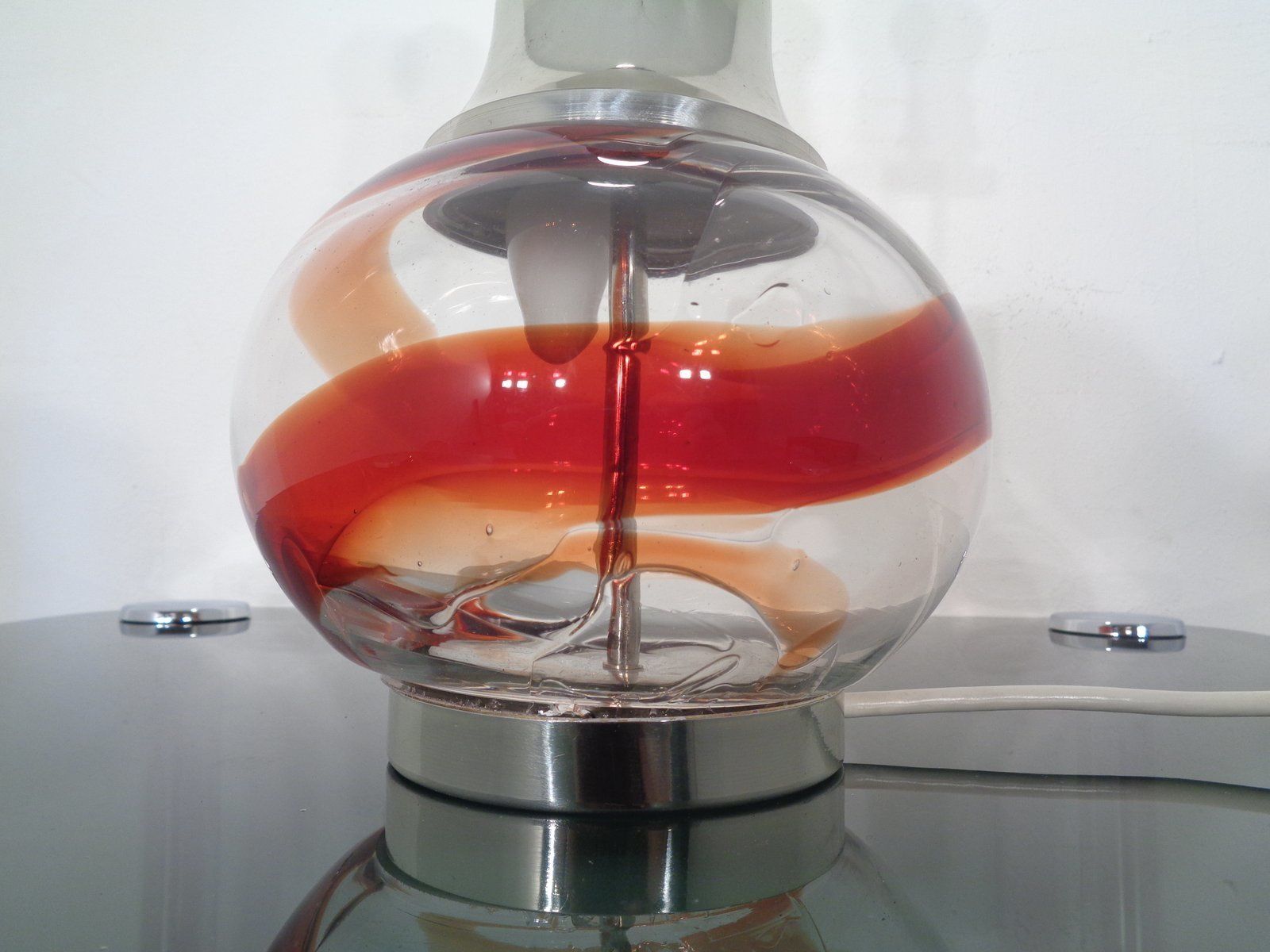Italian Glass Floor Lamp, 1970s photo buy