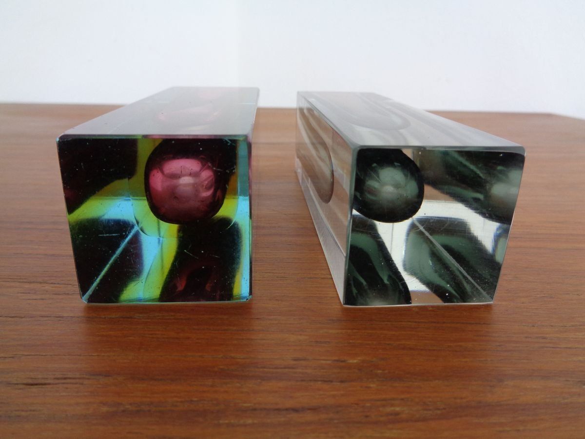 Italian Murano Glass Sommerso Vases From Murano, 1960s, Set Of 2 photo buy