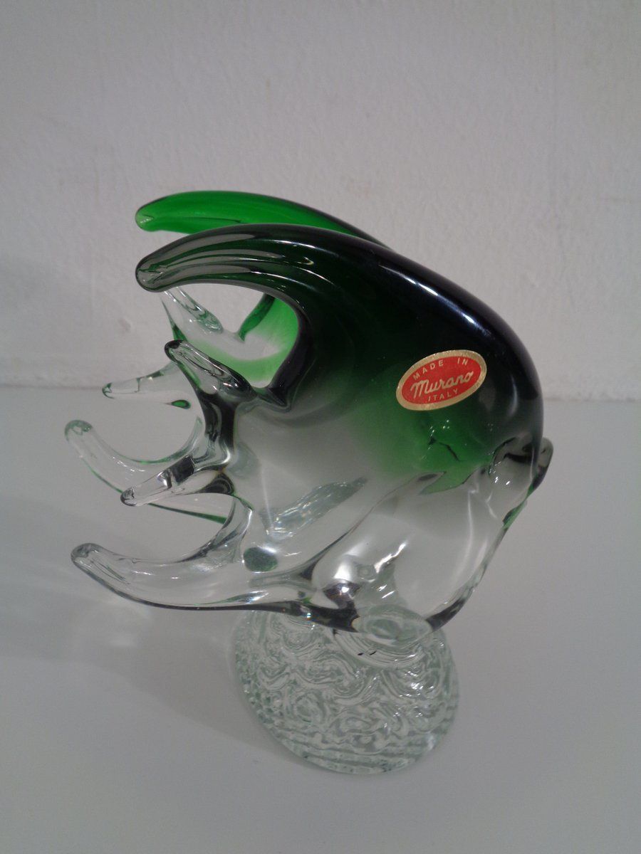 Italian Sommerso Murano Glass Fish, 1970s photo vintage