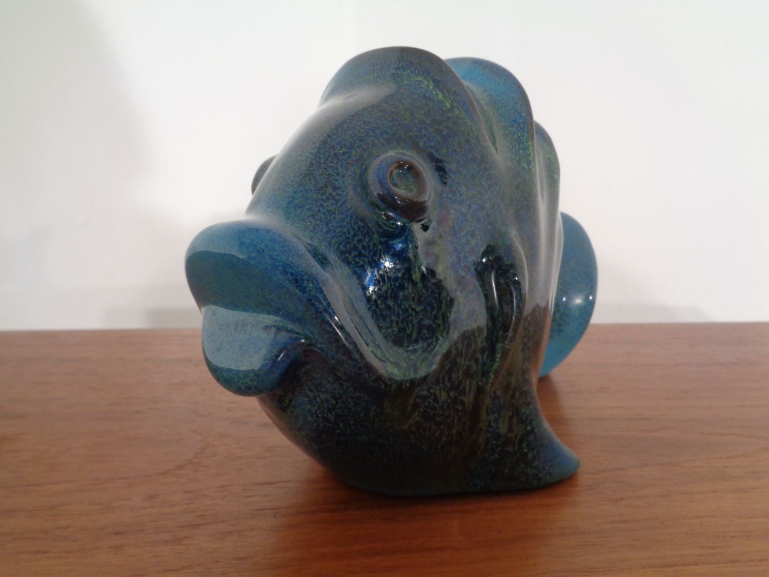 Art Ceramic Fish Money Box, 1970s, Vintage photo