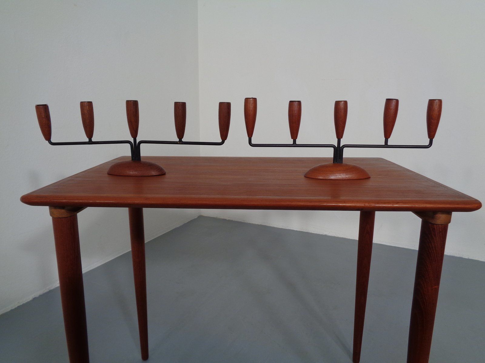 photo vinterior Danish Filigree Teak Candleholders, 1960s, Set Of 2