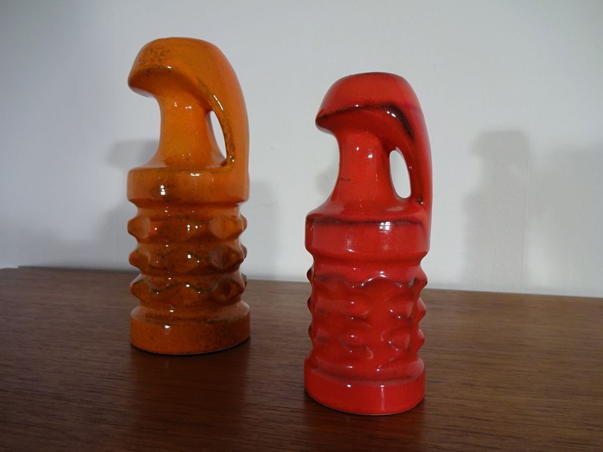 German Ceramic Vases From Pan Keramik 1970s Set Of 2 photo vinterior