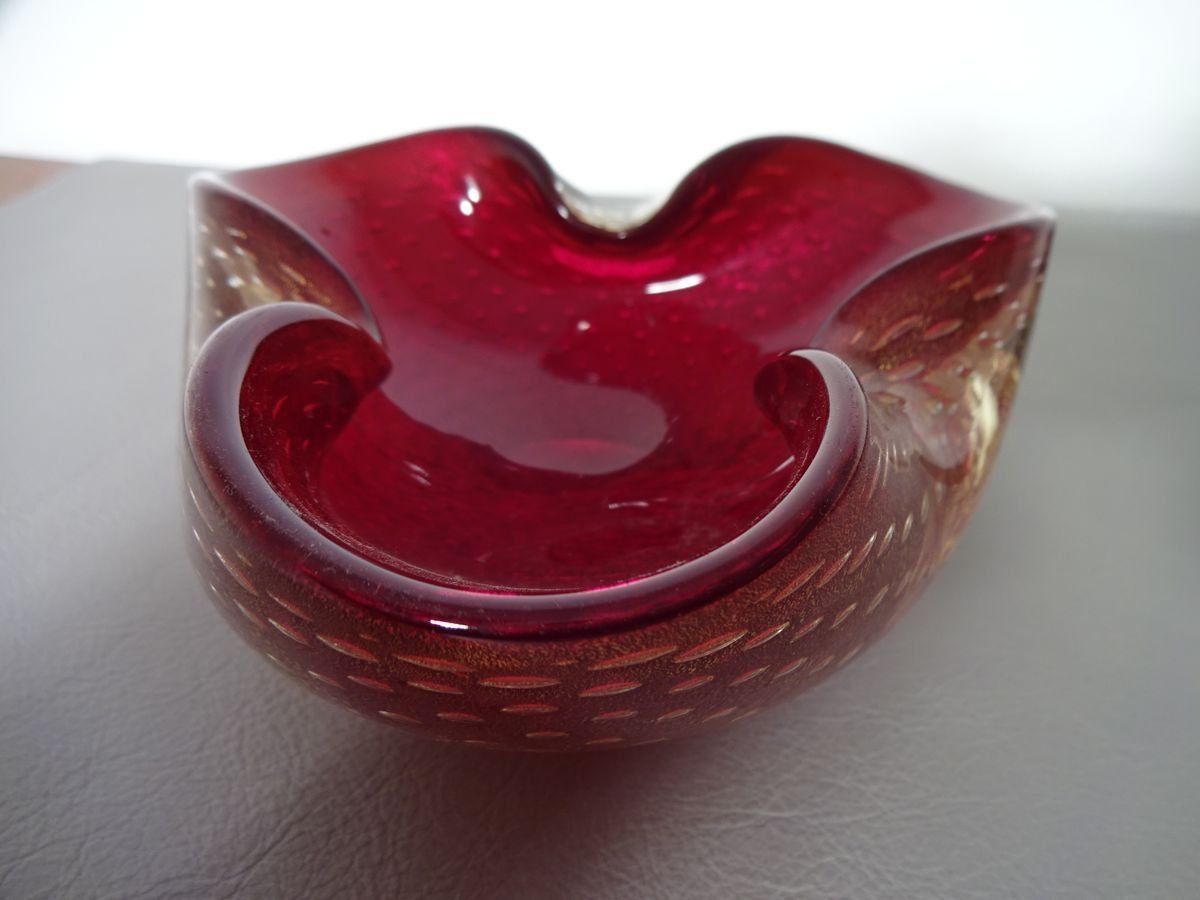 Italian Murano Glass Ashtray By Barovier & Toso, 1960s