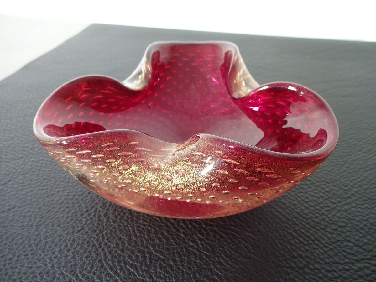 Italian Murano Glass Ashtray By Barovier & Toso, 1960s photo furniture