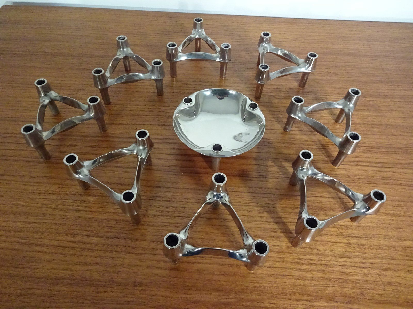 Candleholders By Ceasar Stoffi & Fritz Nagel For Bmf 1960s Set Of 9 photo furniture