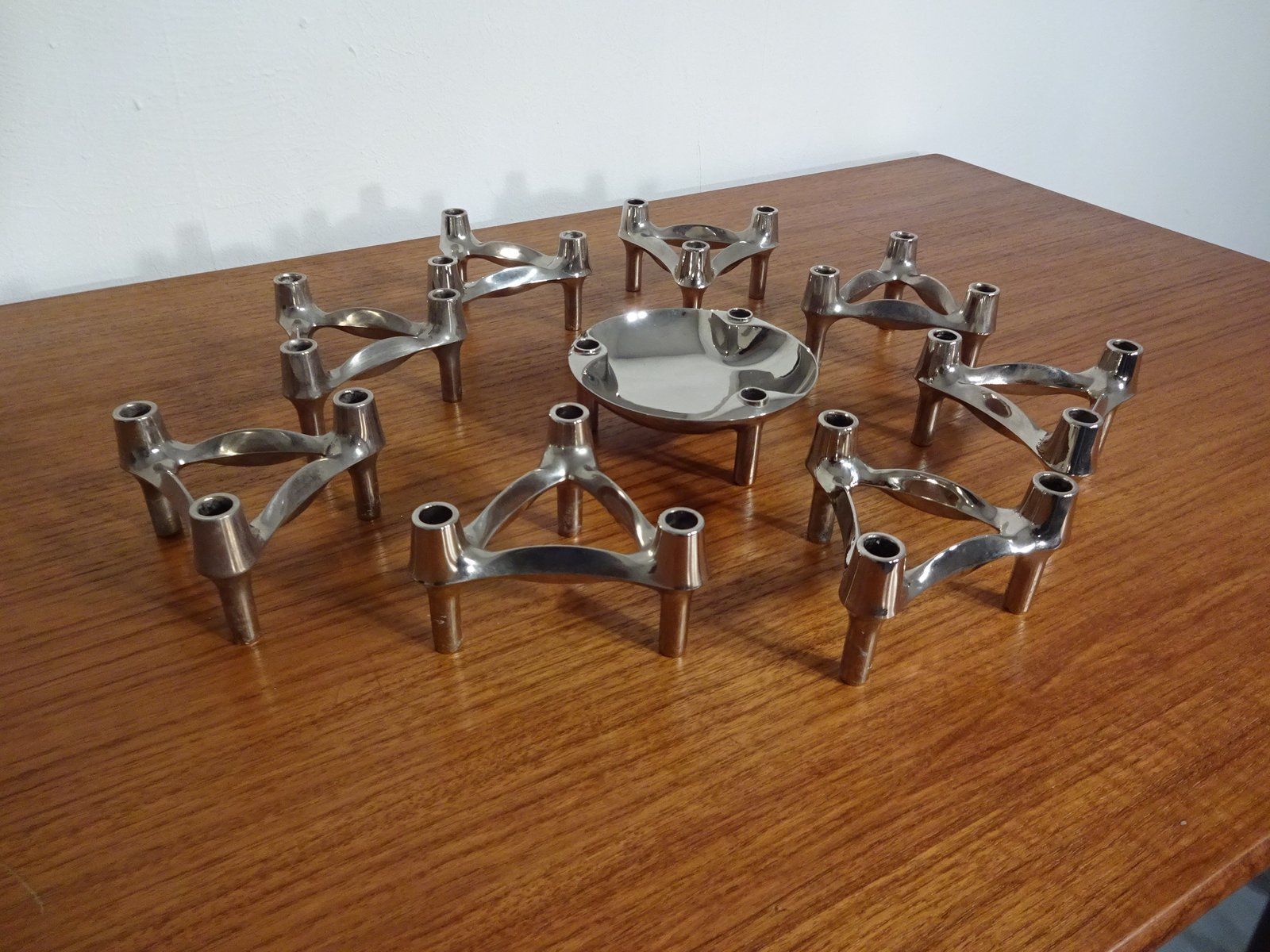 Candleholders By Ceasar Stoffi & Fritz Nagel For Bmf 1960s Set Of 9 photo Home Decor