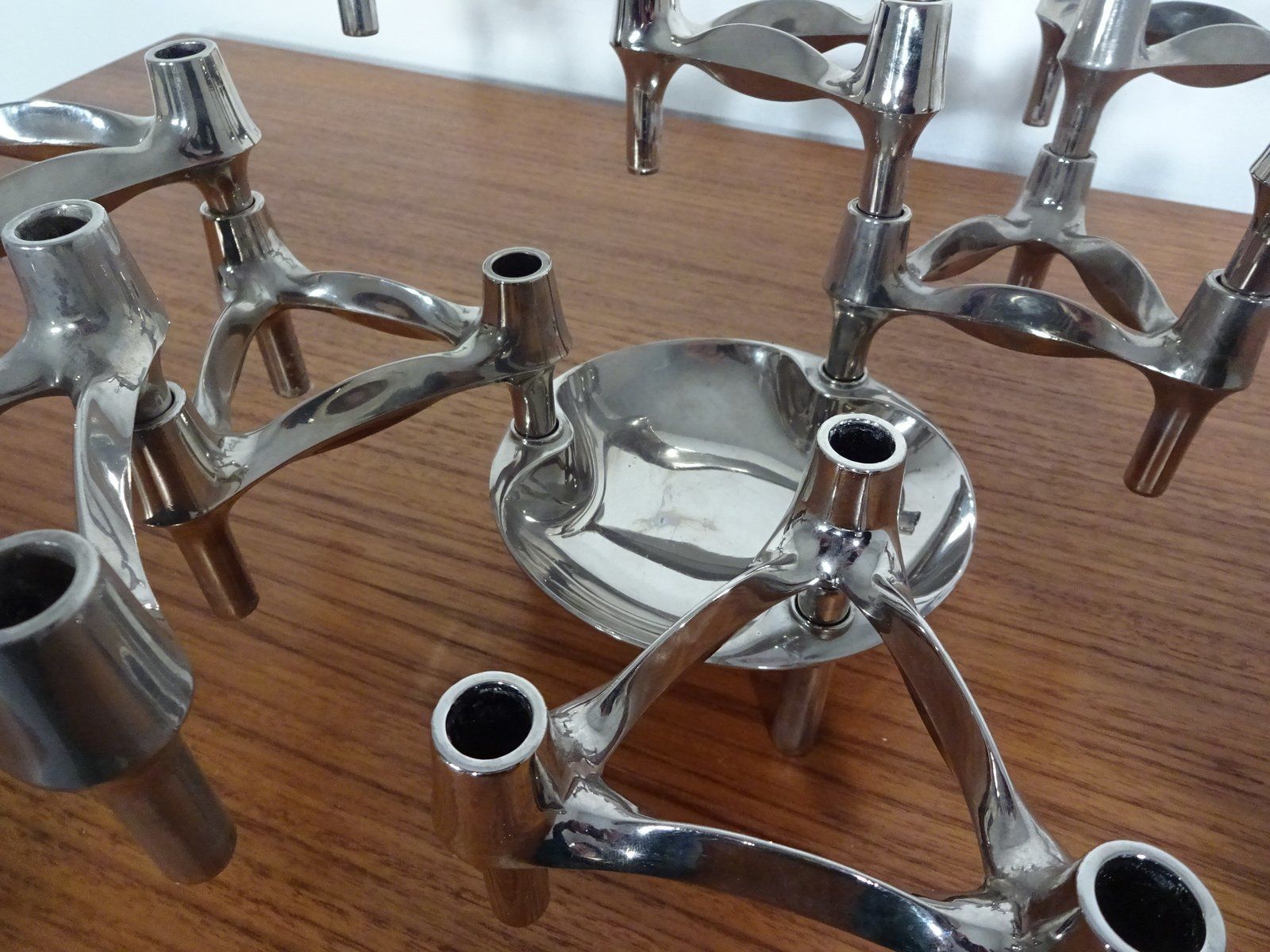Candleholders By Ceasar Stoffi & Fritz Nagel For Bmf 1960s Set Of 10 photo for sale