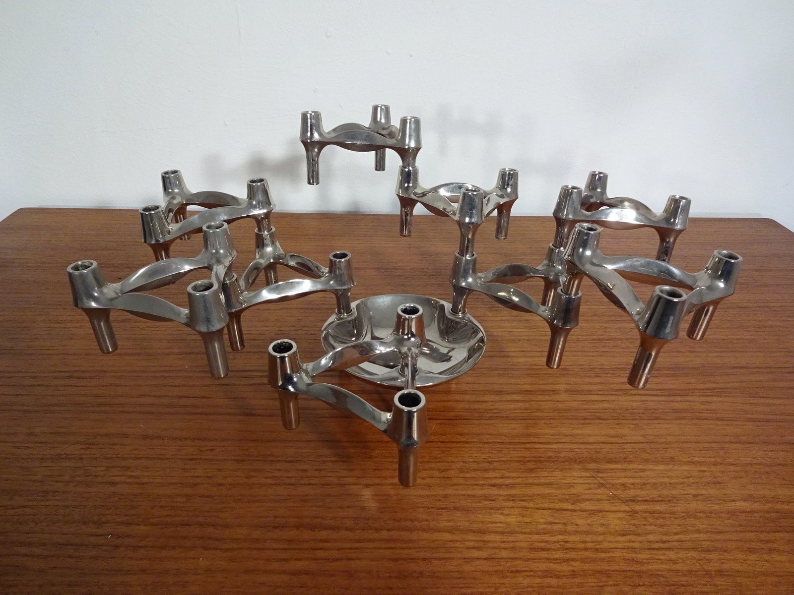 Candleholders By Ceasar Stoffi & Fritz Nagel For Bmf 1960s Set Of 10 photo buy