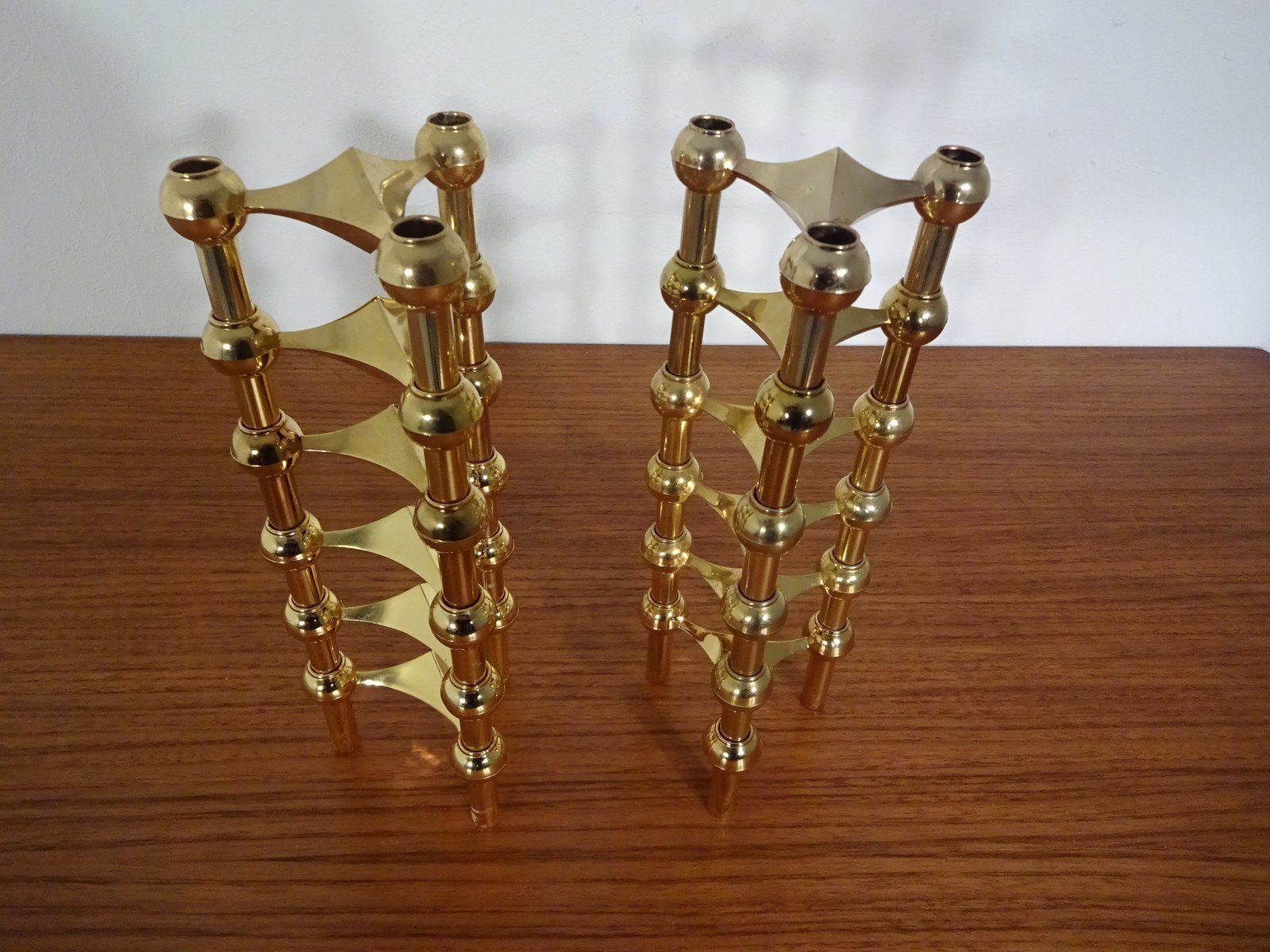 photo furniture Gold Plated Candleholders By Ceasar Stoffi & Fritz Nagel For Bmf 1960s Set Of 12