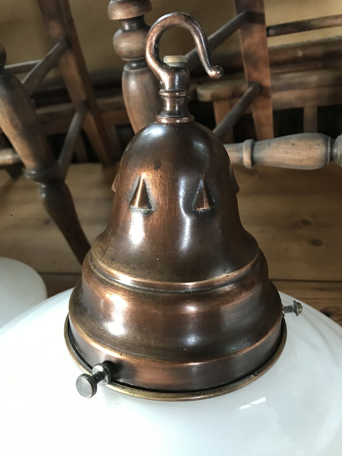 Antique Late 1900s Opaline Chapel Pendant Lights photo Lighting