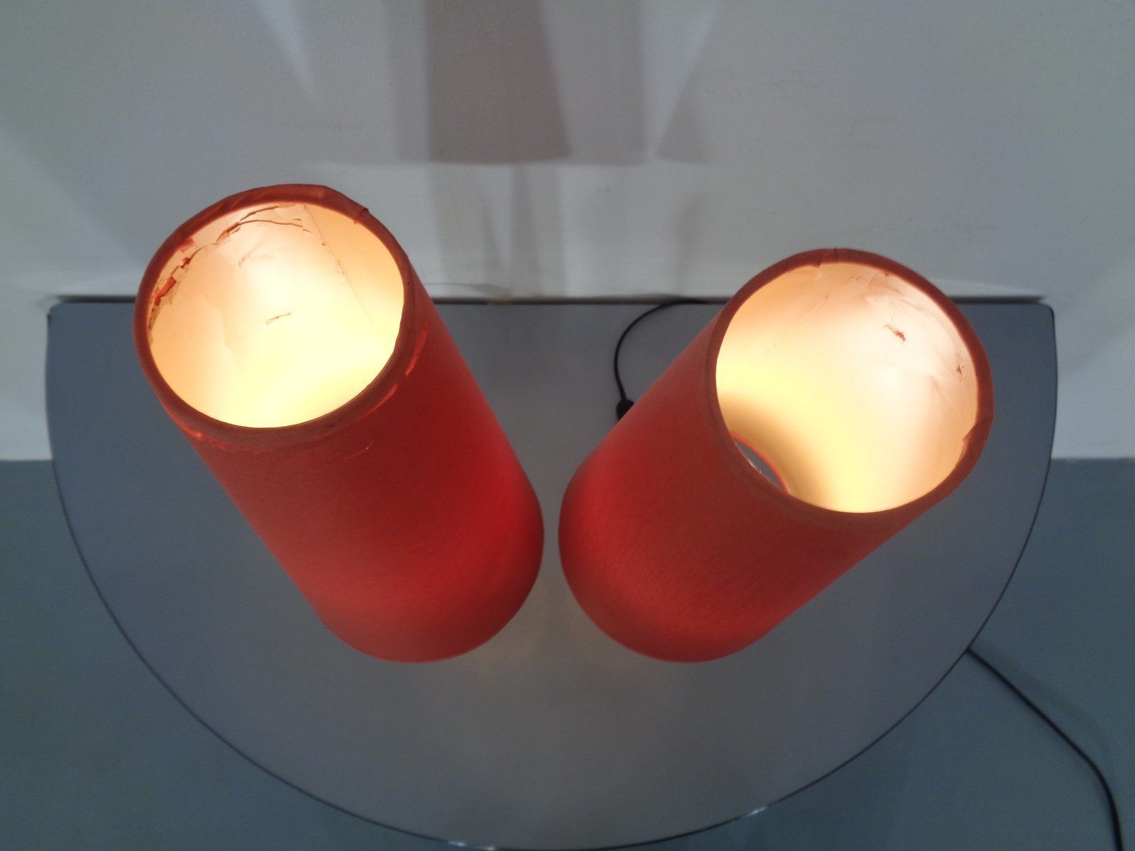 Mid Century Filigree Danish Teak Table Lamps, 1950s, Set Of 2 photo buy