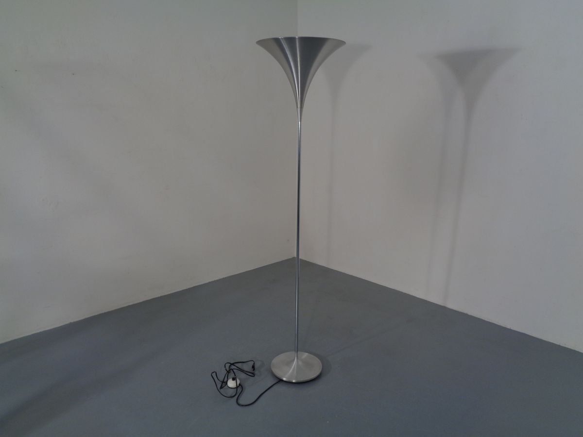 Brush Finished Aluminium Tulip Uplight From Doria, 1960s photo furniture